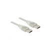 DELOCK 83889 USB 2.0 A USB 2.0 A összekötő kábel, 2 m, áttetsző