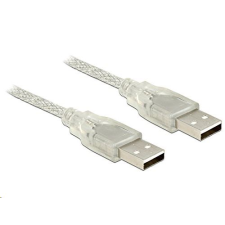 DELOCK 83890 USB 2.0 A > USB 2.0 A összekötő kábel, 3 m, áttetsző (83890) kábel és adapter