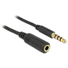 DELOCK 84667 sztereo Jack 3.5 mm apa / anya iPhone 4 pin hosszabbító kábel 2m kábel és adapter
