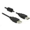 DELOCK 84893 USB 2.0 A > USB 2.0 A összekötő kábel, 5 m, fekete (84893)