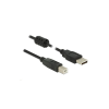 DELOCK 84899 USB 2.0 A USB 2.0 B kábel, 5 m, fekete
