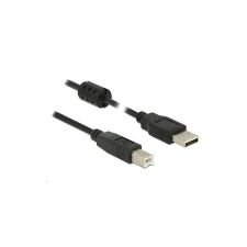 DELOCK 84899 USB 2.0 A USB 2.0 B kábel, 5 m, fekete kábel és adapter