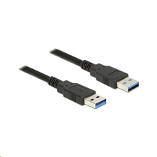 DELOCK 85060 USB 3.0 Type-A apa > USB 3.0 Type-A apa kábel, 1m, fekete (85060) kábel és adapter