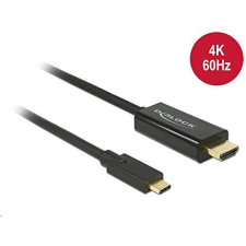 DELOCK 85291 USB Type-C &gt; HDMI (60 Hz) kábel 2 m, fekete kábel és adapter