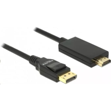 DELOCK 85318 Displayport 1.2 > HDMI kábel 4K passzív, 3m, fekete (85318) kábel és adapter