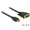 DELOCK - 85654 - HDMI - DVI 24+1 kétirányú kábel 2 m