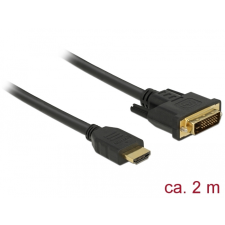 DELOCK - 85654 - HDMI - DVI 24+1 kétirányú kábel 2 m kábel és adapter
