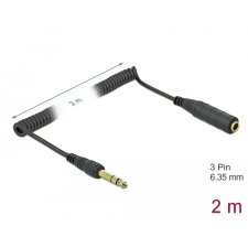 DELOCK 85938 audio kábel 2 M 6.35mm Fekete kábel és adapter