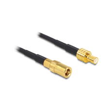 DELOCK 88732 SMB hosszabbító antenna kábel 0.5m - Fekete kábel és adapter