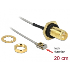 DELOCK 89928 RP-SMA Antenna kábel válaszfali csatlakozóval 0.2m (89928) kábel és adapter