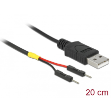 DELOCK A-típusú USB tápkábel 2 db. különálló tűfejes apa véggel hossza 20 cm kábel és adapter