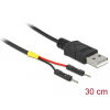 DELOCK A-típusú USB tápkábel 2 db. különálló tűfejes apa véggel hossza 30 cm