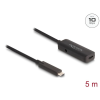 DELOCK Active USB 10 Gbps extension cable USB Type-C 5m Black 80028