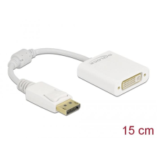 DELOCK Adapter DisplayPort 1.1-dugós csatlakozó-DVI-csatlakozóhüvely passzív fehér (61010) (DE61010) kábel és adapter
