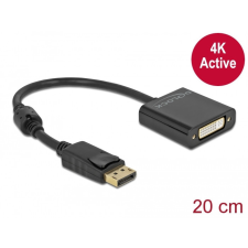  Delock Adapter DisplayPort 1.2-dugós csatlakozó-DVI-csatlakozóhüvely 4K aktív fekete kábel és adapter