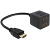 DELOCK adapter HDMI High Speed with Ethernet (M - 2xF)