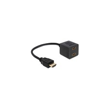 DELOCK adapter HDMI High Speed with Ethernet (M - 2xF) audió/videó kellék, kábel és adapter