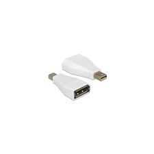DELOCK adapter mini DisplayPort 1.2 (M) - DisplayPort (F) (fehér) audió/videó kellék, kábel és adapter
