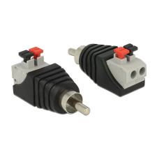 DELOCK Adapter RCA anya -> 2 tűs Terminal Block  (65566) (d65566) kábel és adapter