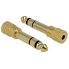 DELOCK Adapter Stereo plug 6.35 mm > Stereo jack 3.5 mm 3 pin metal