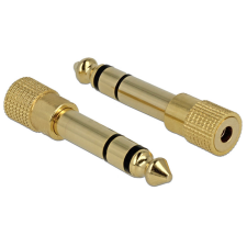 DELOCK Adapter Stereo plug 6.35 mm &gt; Stereo jack 3.5 mm 3 pin metal kábel és adapter
