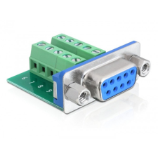  Delock Adapter Sub-D 9 pin anya > terminál blokk 10 pines kábel és adapter