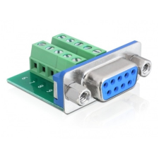 DELOCK Adapter Sub-D 9 pin female > Terminal block 10 pin 65268 kábel és adapter