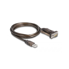 DELOCK Adapter USB2.0 Typ-A > 1x Seriell RS-232 D-Sub 9Pin S (62646) kábel és adapter