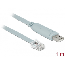 DELOCK Adapter USB 2.0 A-típusú apa &gt; 1 x soros RS-232 RJ45 apa 1,0 m szürke kábel és adapter