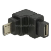 DELOCK Adapter USB 2.0 Micro-B apa > USB 2.0 Micro-B anya elforgatott végű, fekete (DL65668)