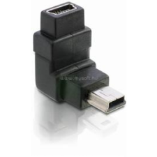 DELOCK Adapter USB-B mini 5tűs apa/anya 90 , derékszögű, nikkel bevonat (DL65096) kábel és adapter