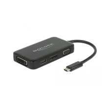 DELOCK Adapter USB-C > VGA/HDMI/DVI/DP St/Bu schwarz (63929) kábel és adapter