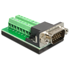 DELOCK Adapter VGA apa &gt; Terminál blokk 16 érintkezővel kábel és adapter