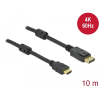 DELOCK Aktív DisplayPort 1.2 - HDMI kábel 4K 60 Hz 10 méter hosszú