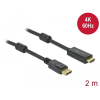  Delock Aktív DisplayPort 1.2 - HDMI kábel 4K 60 Hz 2 méter hosszú