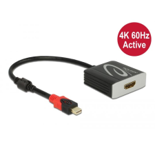 DELOCK Aktív mini DisplayPort 1.4 - HDMI átalakító 4K 60 Hz HDR (65302) (D65302) kábel és adapter