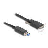 DELOCK Aktív optikai kábel USB 10 Gbps-A apa &amp;gt; USB 10 Gbps Micro-B Típusú dugó csavarokkal ellátott 15 m (83217)