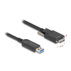 DELOCK Aktív optikai kábel USB 10 Gbps-A apa &amp;gt; USB 10 Gbps Micro-B Típusú dugó csavarokkal ellátott 5 m