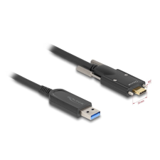  Delock Aktív optikai kábel USB 10 Gbps-A apa - USB Type-C apa csatlakozó csavarokkal az oldalain, 15 m egyéb hálózati eszköz