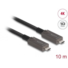 DELOCK aktív optikai USB-C videó + adat + PD kábel 10 m (84150) egyéb hálózati eszköz