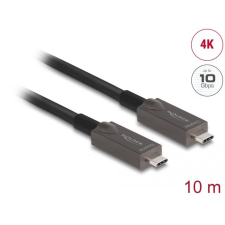 DELOCK aktív optikai USB-C videó + adat + PD kábel 10 m (84150) (D84150) asztali számítógép kellék