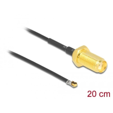 DELOCK Antenna kábel SMA anya-apa MHF  4L LK-dugó 1.37 20cm (12662) (DE12662) kábel és adapter