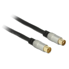 DELOCK antennakábel IEC dugó &gt; IEC jack RG-6/U Quad Shield 1 m Fekete prémium egyéb hálózati eszköz