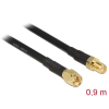DELOCK Antennakábel SMA-dugó > SMA-hüvely CFD/RF200, 0,9 m, alacsony veszteség
