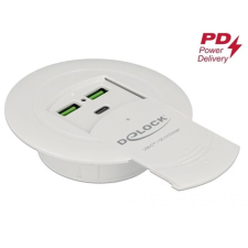 DELOCK asztalba építhető 3 portos USB töltő fehér (64065) (Delock 64065) mobiltelefon kellék