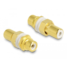 DELOCK Audio adapter RCA anya-anya installációhoz fehér gyűrűvel kábel és adapter
