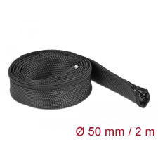 DELOCK Befont karmantyú zipzáras szorítóval 2 m x 50 mm-es fekete villanyszerelés