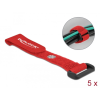 DELOCK Befűzős kábelkötegelő tépőzárral és szorító karikával hossza 150 mm, szélessége 20 mm, 5 db.