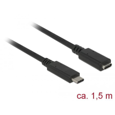 DELOCK bővítőkábel USB-C 1,5 m fekete (85534) kábel és adapter