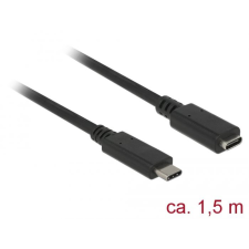 DELOCK bővítőkábel USB-C 1,5 m fekete (85534) (d85534) kábel és adapter